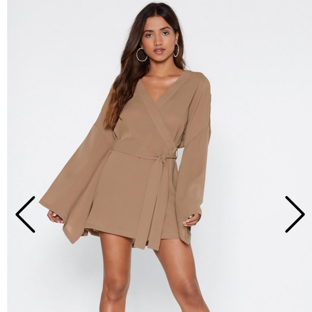 Nasty Gal Along for the Wide Wrap Dress